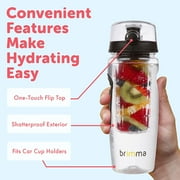 Brimma Leak Proof Fruit Infuser Water Bottle, Large 32 Oz.