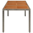 thumbnail image 2 of vidaXL Garden Table with Wooden Top Grey 150x90x75 cm Poly Rattan, 2 of 4