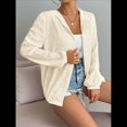 thumbnail image 4 of Chaqueta Ligera con Capucha y Cremallera para Mujer, Informal, de Otoño, de Larga, Color Liso, para Exteriores Albaricoque M, 4 of 9