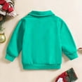 thumbnail image 4 of Tisuna Kids Boy'S Long Sleeve Halloween T Shirts Relax Fit Lapel Collar Santa Print Tops Toddler Festival Party Fall Outfits Size 2-3 Years, 4 of 7