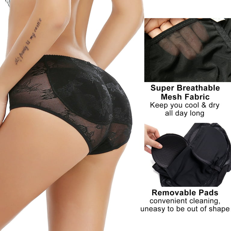 Women Body Shaper Panty Sexy Butt Lifter Side Padded Panties Lace