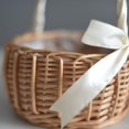 thumbnail image 6 of Sunjoy Tech Wicker Rattan Flower Basket, Wedding Flower Girl Baskets, Willow Handwoven Basket with Handles and Plastic Insert, Woven Eggs Candy Basket for Garden Decor - 1PC, 6 of 8
