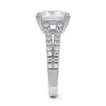 thumbnail image 2 of Bow Jewelry 14K White Gold Plated Moissanite Ring - Radiant Cut 2.1 Ct Excellent Moissanite Ring for Women's - Eternity Split Shank Moissanite Jewelry, 2 of 3