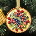thumbnail image 3 of Fruits Tart Torte with Custard and Berries Food Lovers Foodie Novelty Holiday Christmas Ornament Xmas Tree Gift (Flat Design Printed on Ceramic, Not 3D), 3 of 3