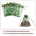 thumbnail image 4 of Uxcell Organza Bag, Sheer Heart Mesh Bags Drawstring Gift Bags Bulk Party Favor Bag Jewelry Pouches Grass Green-Gold 5" x 7", 4 of 6