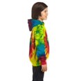 thumbnail image 3 of Youth 8.5 oz. Tie-Dyed Pullover Hooded Sweatshirt - REACTIVE RAINBOW - XS, 3 of 3