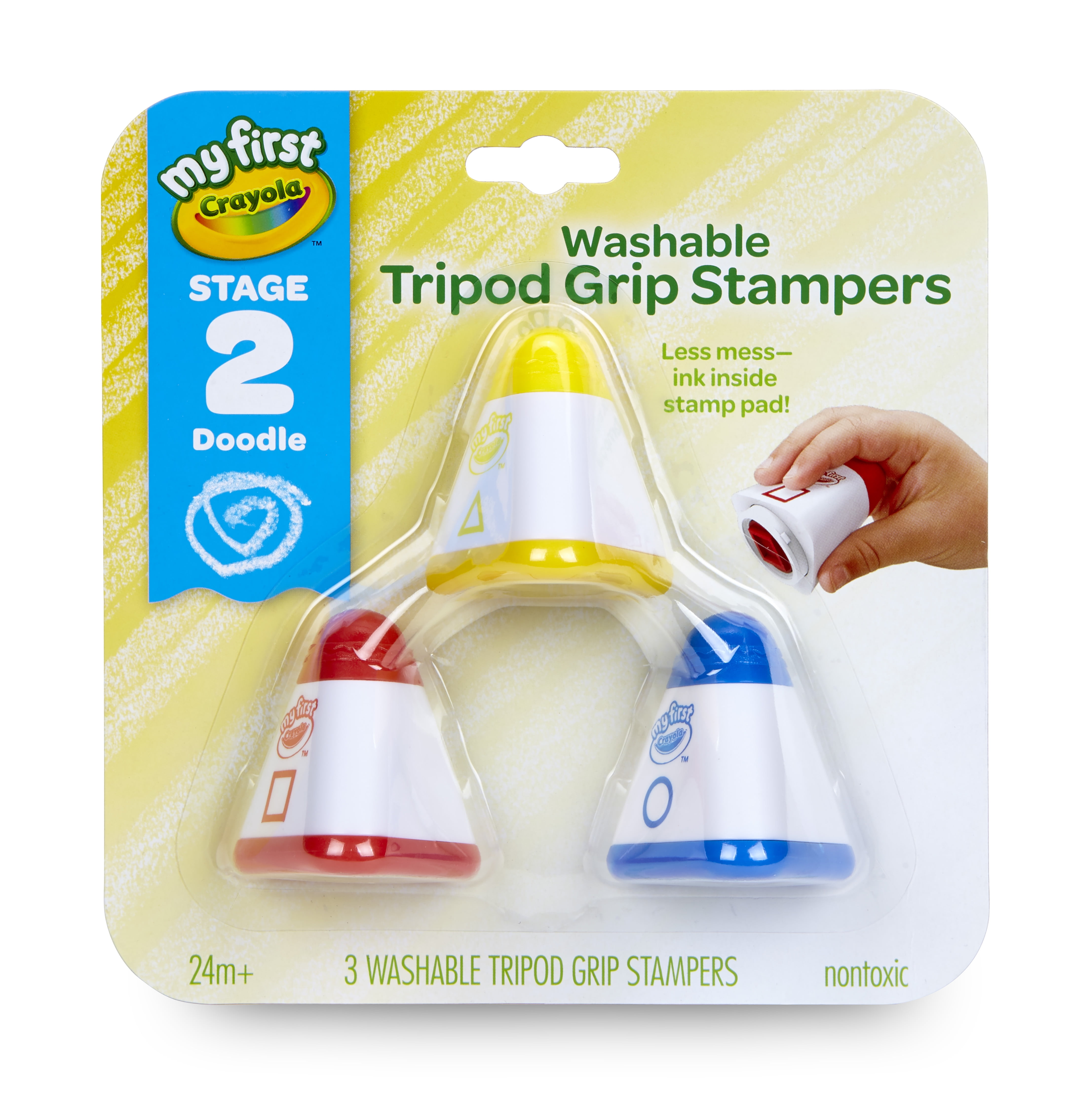 Crayola My First Washable Stamps, Toddler Art Supplies, 3 Count