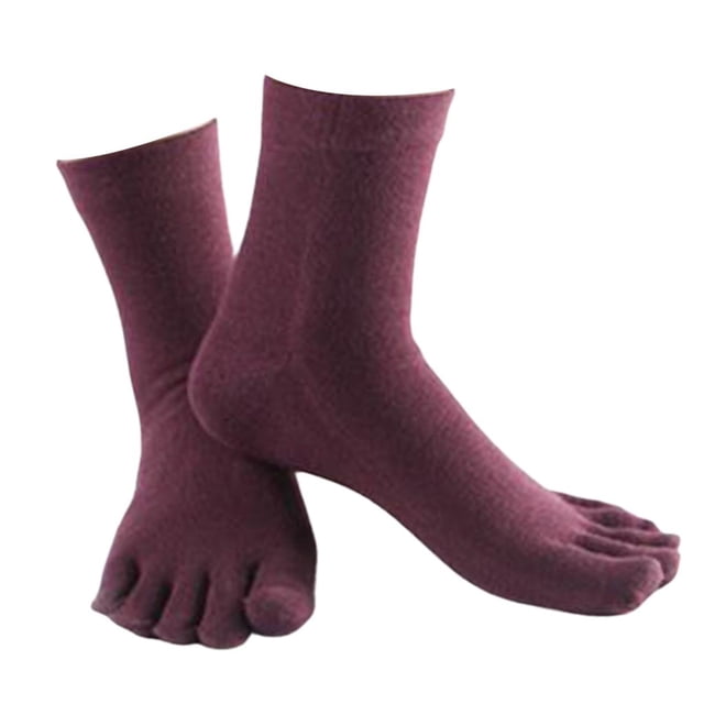 Calcetines deportivos para hombre Calcetín transpirable para mujer Calcetín de cinco para actividades deportivas Púrpura Yinane Calcetines de algodón de cinco dedos