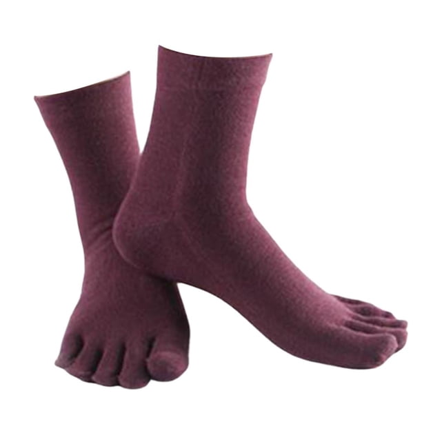 Calcetines de 5 para mujeres y hombres, calcetines de de tripulación, calcetines elásticos casuales deportivos Púrpura Salvador Calcetines de algodón de cinco dedos