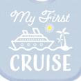 thumbnail image 4 of Inktastic My First Cruise with Cruise Ship and Palm Trees Boys or Girls Baby Bib, 4 of 4