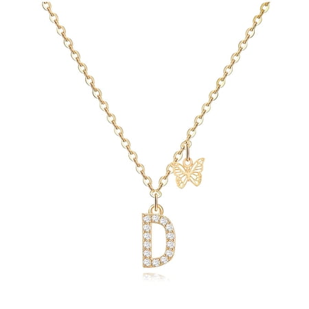 DESIGNICE 2026 New Initial Necklaces for Women,Copper Plated 18K Real Gold Gold Necklace for Women,Noble Shine Letter Necklace for Women,Gold,Styled