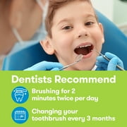 Firefly Light Up Timer Kids Toothbrush, Premium Soft Bristles, Blue and Green, 2 Count