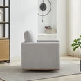 thumbnail image 4 of Jopath Square Swivel Accent Chair, Upholstered Accent Single Sofa Chair Lounge Armchair for Living Room Bedroom Apartment Nursery Light Gray, 4 of 9