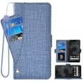 thumbnail image 1 of Compatible avec Google Pixel 3 Étui Portefeuille en Cuir à Rabat Porte-Cartes Support Accessoires pour Cellulaire Porte-Monnaie Fente pour Pièce d'Identité de Crédit Étuis de Téléphone pour Pixel1 Femmes Hommes Bleu, 1 of 5