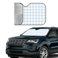 thumbnail image 3 of Kdxio Blue Checkboard Print Front Windshield Sun Shade,Folding Auto Sunshade for Car Truck SUV-Small, 3 of 7