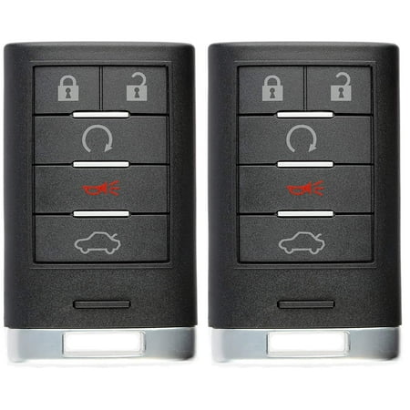 2 PACK KeylessOption Keyless Car Remote Smart Key Fob M3N5WY7777A for 2008-2014 Cadillac CTS Coupe CTS Wagon STS