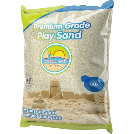 Classic Sand and Play Sand for Sandbox, Table, Therapy, and Outdoor Use, 40 lb. Bag, Natural, Non-Toxic, Wet Castle Building for Creativity and Stimulates Sensory Skills
