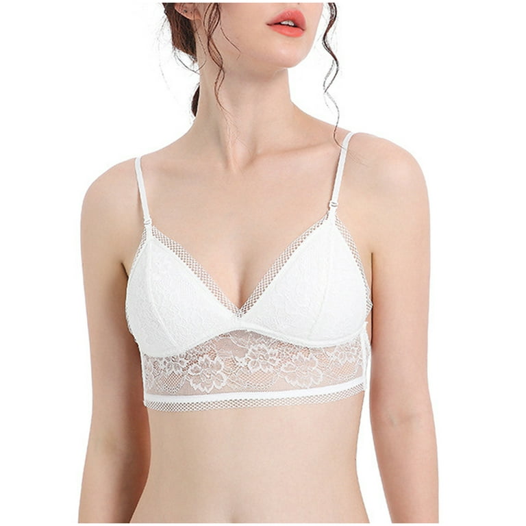 White Chic Summer lace underwired triangle bra
