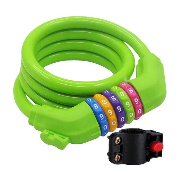 Candados para bicicletas Cadena antirrobo resistente que ahorra espacio para bicicletas de montaña al aire libre Verde