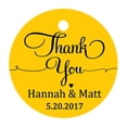 thumbnail image 1 of 100 Pcs Papier Cadeau Rond Personnalisé Merci à Suspendre Tags Cadeaux de Mariage Personnalisés Tags, 1 of 1