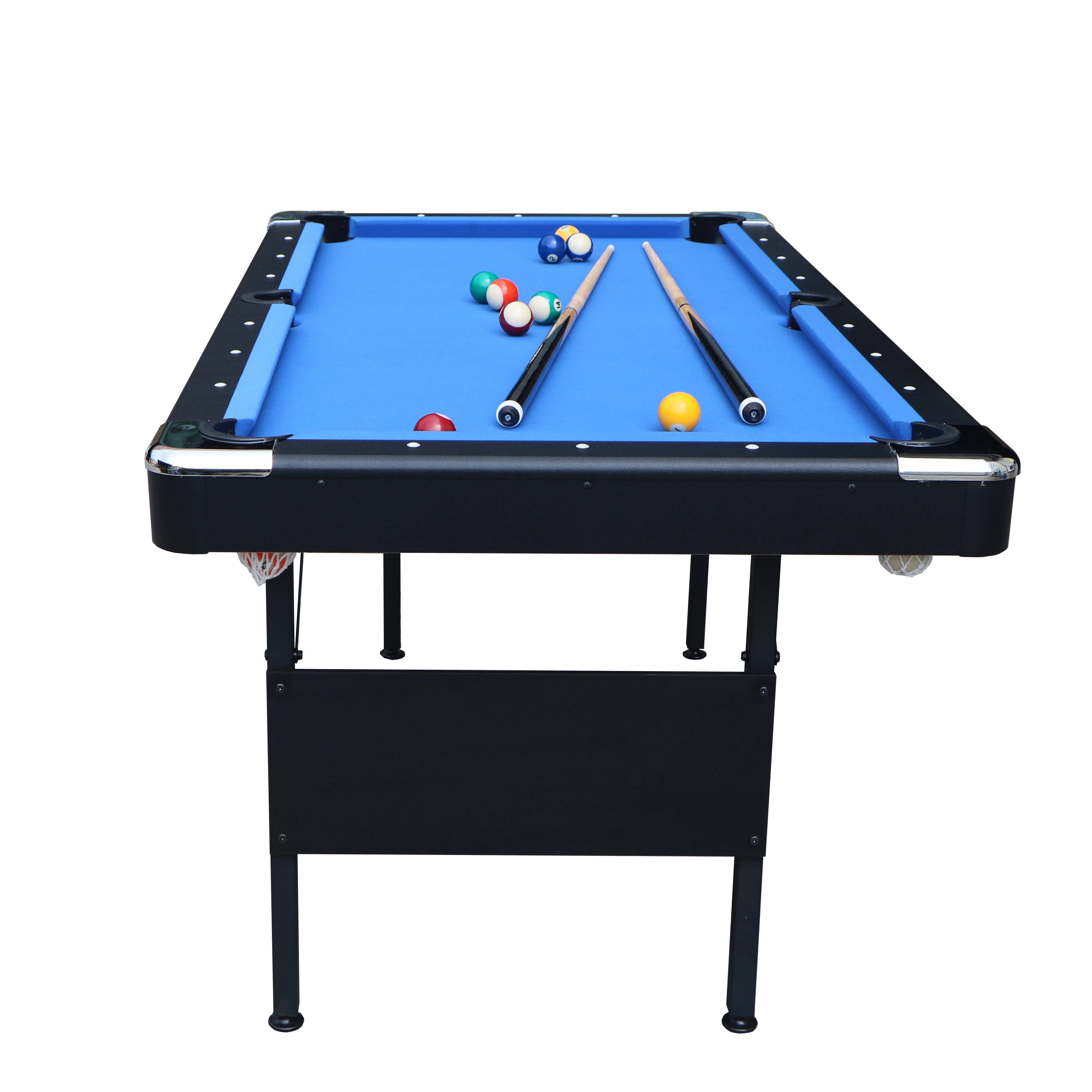 Miniyam 5.5ft Billiards Table, 3 in 1 Portable Folding Pool Table with All Accessory for Families, Blue