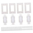 thumbnail image 4 of unbranded 4 Pcs Voltage Brush Line Panel Decorative Cable Outlet 11.3x6.9cm White, 4 of 8