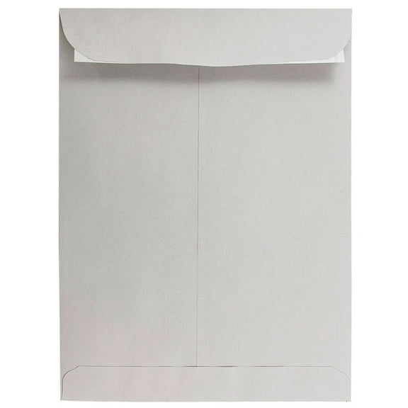 JAM Paper 9 x 12 Catalog Envelopes, Light Grey, 25/Pack, Peel & Seal