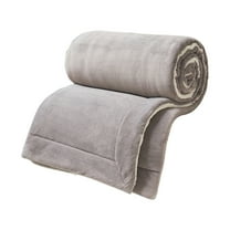Sherpa Blanket Twin Thick Warm Blankets for Winter Bed Double-Sided Super Soft Blanket Fuzzy Fleece/Wool Like Reversible Velvet Plush Fabric(Light Grey Twin Size 59"x79")