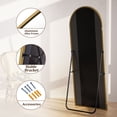 thumbnail image 2 of BEAUTYPEAK 71"x27.1" Arch Full Length Mirror Oversized Floor Mirrors, Gold, 2 of 8