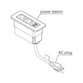thumbnail image 2 of Raffel Systems USB-A Rectangle  120V Power Station - Silver, 2 of 2