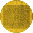 thumbnail image 1 of Ahgly Company Indoor Round Oriental Yellow Traditional Area Rugs, 8' Round, 1 of 4