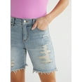 thumbnail image 4 of Sofia Jeans Women's Gabriella Bermuda Mid-Rise Destructed Hem Shorts, 8" Inseam, Sizes 0-20, 4 of 6