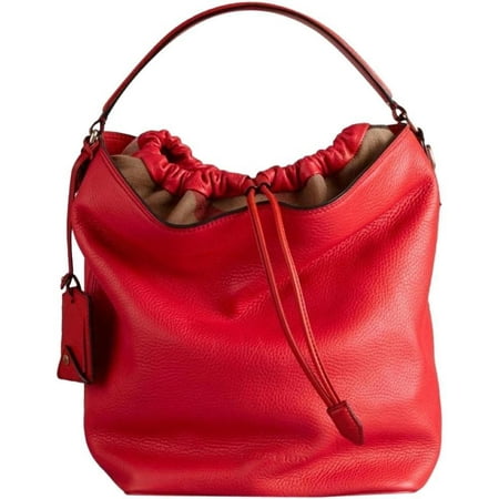 Brand New Women S Burberry Brit Medium Ashby Hobo Red Leather Tote Hand Bag