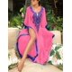 thumbnail image 2 of Kaftan Vestidos para Mujer de Gasa de Floral Impresión Caftán Traje de Baño Tallas Grandes Larga Playa Cover up A-rosa A-rosa Xishao ropa, 2 of 2