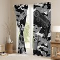 thumbnail image 4 of Feelyou Grey Game Controller Black Out Curtains, Fashion Camo Abstract Curtains Pack of 2 (42x63 Each), Cartoon Gamepad Theme Bedroom Curtains, Living Room Curtains Decor, 4 of 7