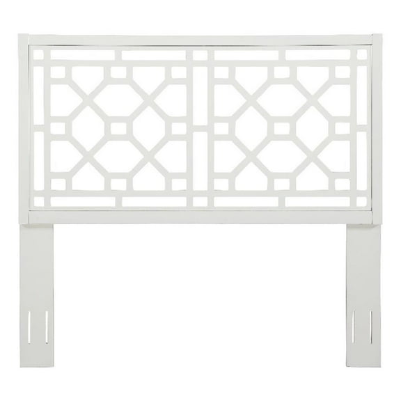 Kingfisher Lane Modern Chippendale White Wood Headboard - King