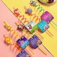 thumbnail image 7 of Reusable Spiral Straws 8PCS Cartoon Animal Drinking Straws with Fun Twisty/Design for Kids Party Cups, Cute Curly Straws for Birthday Favors, Daily Drinks and Family Gatherings A, 7 of 7