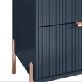 thumbnail image 3 of LIVILAND Modern 3-Drawer Nightstand Bedside Table End Table Furniture - Navy, 3 of 6