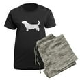 thumbnail image 5 of CafePress - Basset Hound Women's Dark Pajamas - Women's Short Sleeve Print T-Shirt and Pants Dark Cotton Pajama Set, 5 of 7