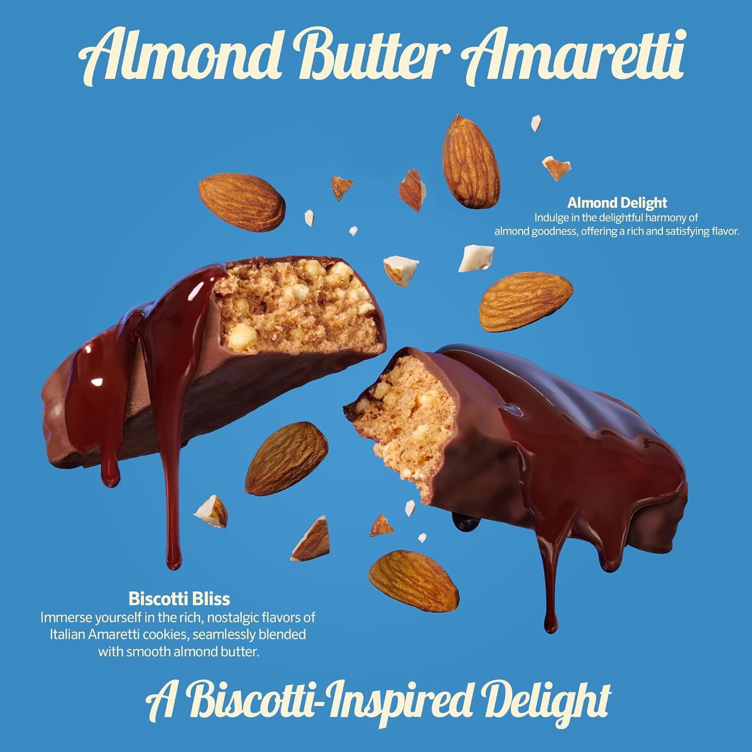 (Pack Of 12) Peak Protein Bar Protein Almond Butter Amareti 2.2 Oz