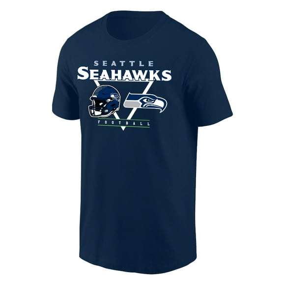 NFL Seattle Seahawks Triangle Logo Navy Large T-Shirt