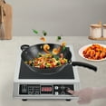 thumbnail image 3 of Induction Cooktop, 3500W Induction Cooker Commercial Grade Countertop, Portable Electric Burner 8 Power&Temperature Settings, Auto-Shut-Off 110V Induction Stove Top, 16.54*13.78*4.33in, Black, 3 of 15