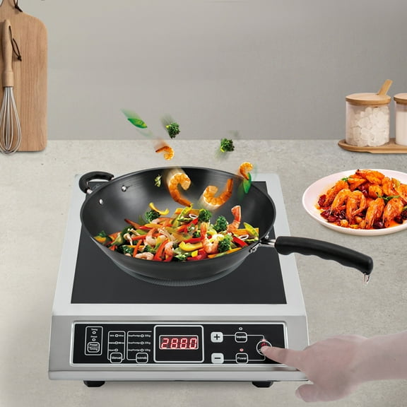 3500W Portable Black Kitchen Countertop Induction Cooktop Burner Electric Hot Stove 16.54*13.78*4.33in for Dorm Rooms, Home Kitchens, Backyard Cooking