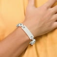 thumbnail image 6 of Stainless Steel Bracelet ID Link, Other Men's 12 mm 9.25 in Chisel Brushed and Polished, 6 of 6