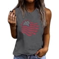 thumbnail image 2 of Goodtrade8 Women's Summer Tank Tops July 4th Sleeveless Shirts Pullover Red White and Blue Graphic Casual Crew Neck Patriotic Tanks for Women Outdoor, 2 of 4