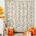 thumbnail image 4 of Fall White Pumpkin Thanksgiving Shower Curtain for Bathroom, Autumn Leaves Vintage Linen Waterproof Shower Curtains Washable Quick Dry with Hooks Bathtub Curtains 36x72 IN, 4 of 6