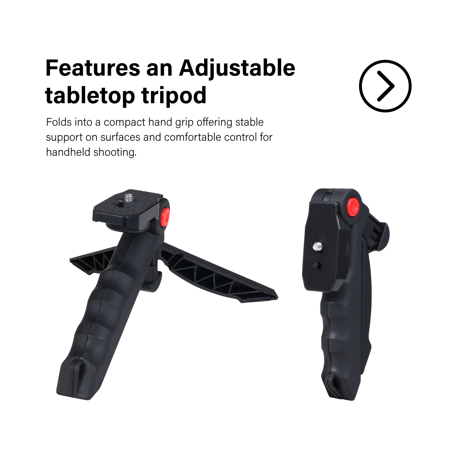 onn Portable LED Video Light Kit with Tripod Grip, Smartphone Holder & Bluetooth Remote for Vlogging, Streaming, and Photography