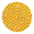 thumbnail image 3 of Unique Loom Trellis Shag Collection Area Rug - Ruth (3' 3" Round Yellow/Ivory), 3 of 9