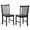Black, variant on Costway Rustic Dining Chairs Set of 2 with Slat Tilt Backrest, Wide Seat, Rubber Wood Legs Black