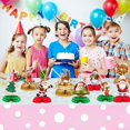 thumbnail image 4 of RV 9 piezas de centros de mesa de panal de Navidad – Decoraciones de mesa de Navidad vintage Papá Noel pan de jengibre muñeco de nieve bolas de pastel tapas de mesa centros de mesa de Navidad 3D temáticos vintage brillar Electrónica, 4 of 5